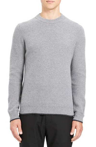 Shop Theory Winlo Slim Fit Crewneck Wool & Cashmere Sweater In Grey Htr/ Charcoal