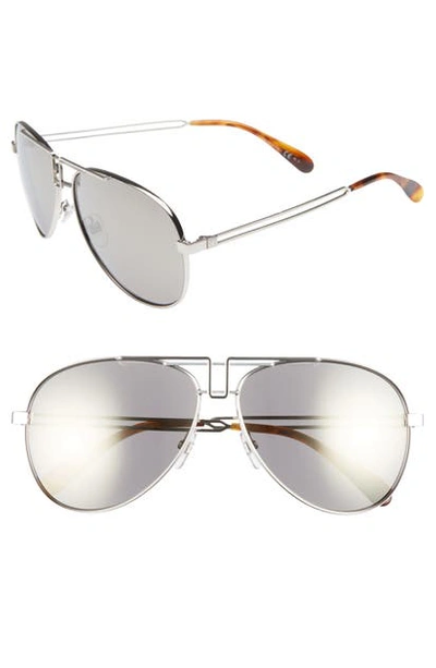 Shop Givenchy 61mm Aviator Sunglasses - Palladium