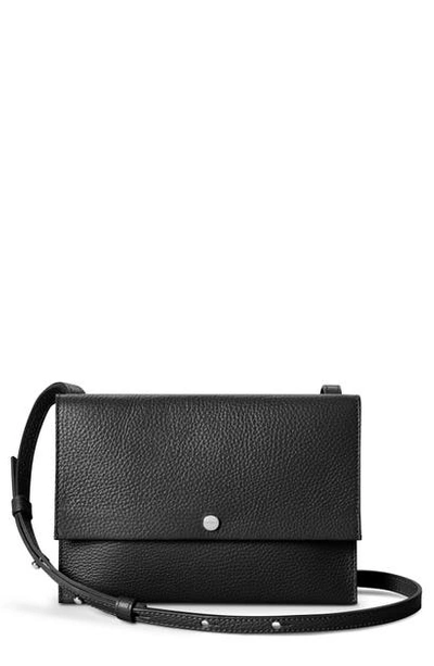 Shop Shinola Leather Crossbody Bag In Black/soft Blush