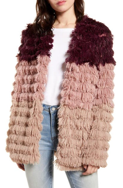 Shop Minkpink Lost Weekend Colorblock Faux Fur Jacket In Multi