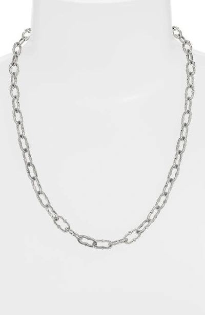 Shop Konstantino Kleos Chain Link Necklace In Silver