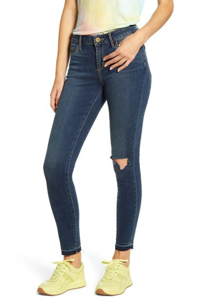 Shop Articles Of Society Sarah Ripped Release Hem Skinny Jeans In Wolf