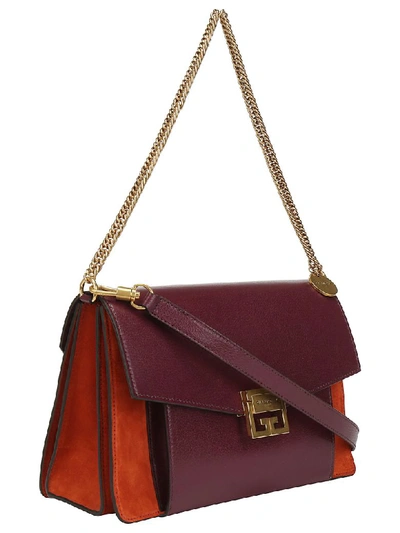 Shop Givenchy Gv3 Medium Bag In Burgundy Red