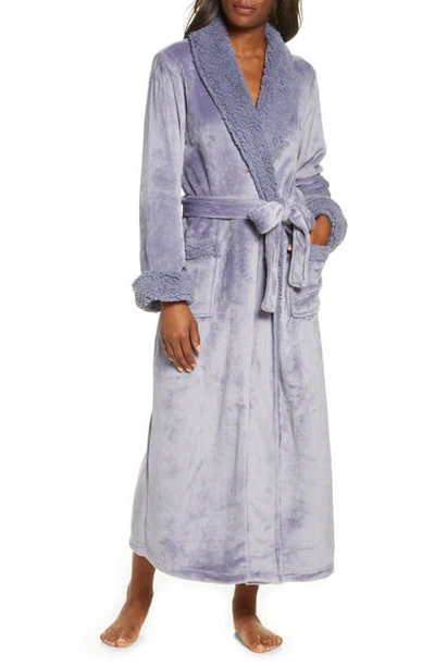 Shop Natori Plush Robe In Bga Blue Granite
