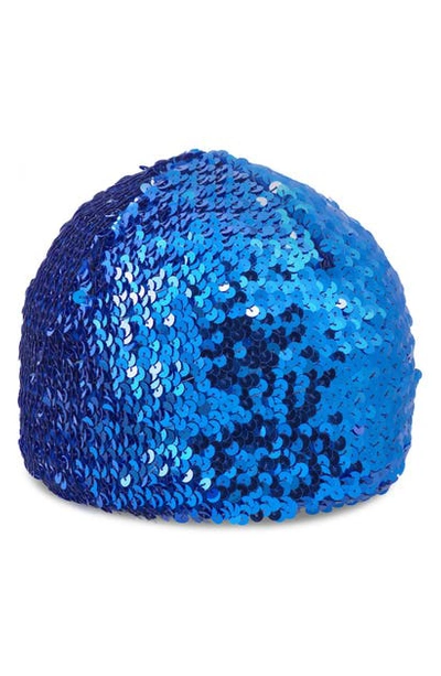 Shop Gucci Stretch Sequin Hat In Royal