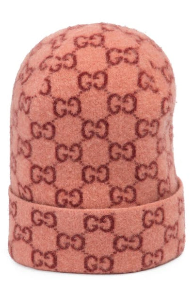 Shop Gucci Gg Wool Hat In Roseate/ Bordeaux