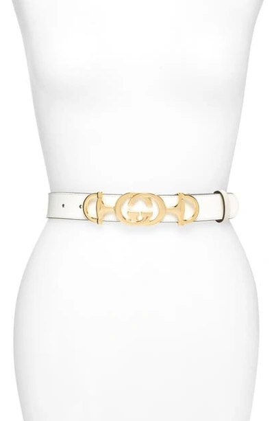 Shop Gucci Horsebit Gg Leather Belt In Friky Taupe