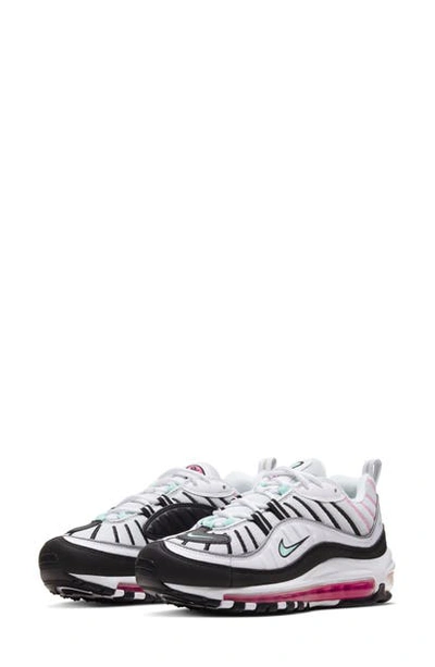 Shop Nike Air Max 98 Sneaker In Platinum/ Black/ Pink/ Aurora