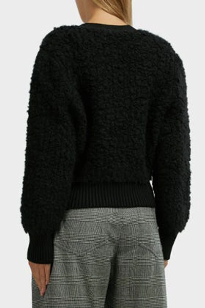 Shop Proenza Schouler Cropped Alpaca-blend Cardigan In Black