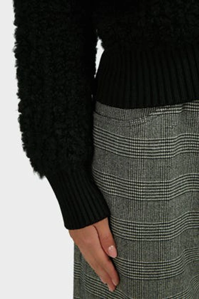 Shop Proenza Schouler Cropped Alpaca-blend Cardigan In Black