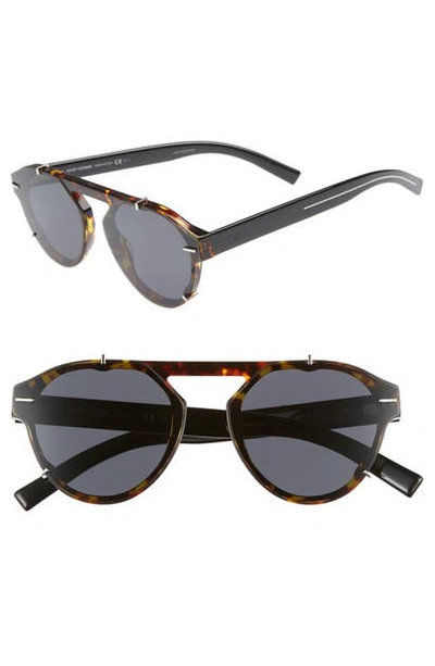 Shop Dior 62mm Round Sunglasses - Havana Black