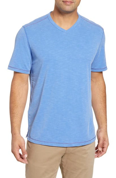 Shop Tommy Bahama Tropicool Paradise V-neck T-shirt In Cobalt Sea
