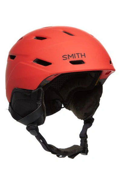 Shop Smith Prospect Junior Snow Helmet With Mips - Red In Matte Red