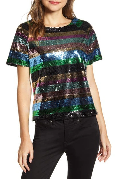 Shop Sanctuary Saturday Night Sequin Top In Rainbow Sequin