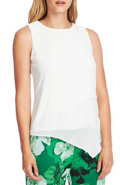 Shop Vince Camuto Tiered Sleeveless Top In Pearl Ivory