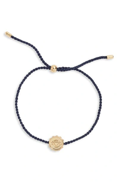 Shop Gorjana Chakra Coin Bracelet In Gold/navy