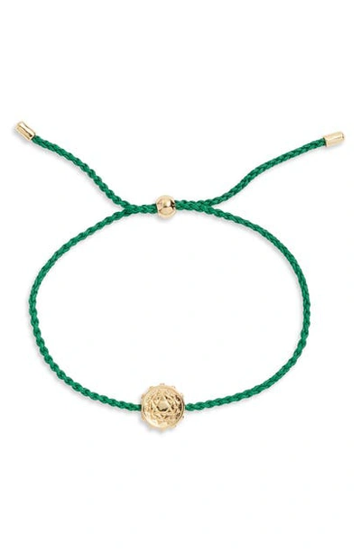 Shop Gorjana Chakra Coin Bracelet In Gold/green