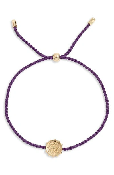 Shop Gorjana Chakra Coin Bracelet In Gold/purple