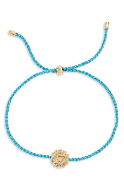 Shop Gorjana Chakra Coin Bracelet In Gold/blue