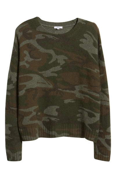 Shop Rails Perci Intarsia Wool Sweater In Jungle Camo