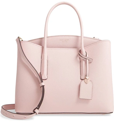 Shop Kate Spade Large Margaux Leather Satchel In Tutu Pink