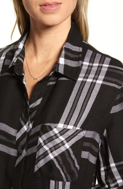 Shop Rails Hunter Plaid Shirt In Black Storm Parchment