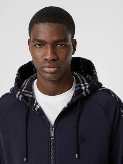 Burberry Fordson Zip Hoodie In Navy | ModeSens