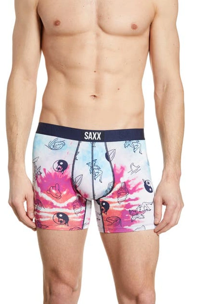 Shop Saxx 'vibe' Stretch Boxer Briefs In Multi High Tie-dye