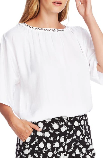 Shop Vince Camuto Split Sleeve Top In Pearl Ivory