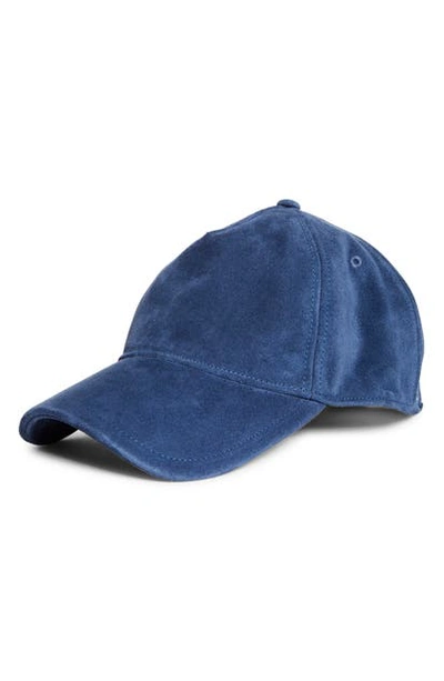 Shop Rag & Bone Marilyn Suede Baseball Cap In Blu