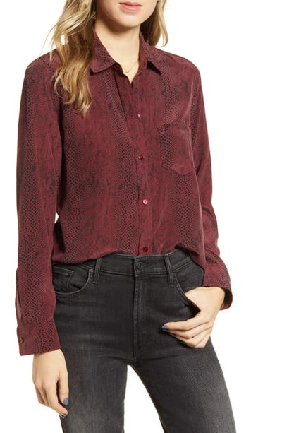 Shop Rails Kate Silk Shirt In Red Python