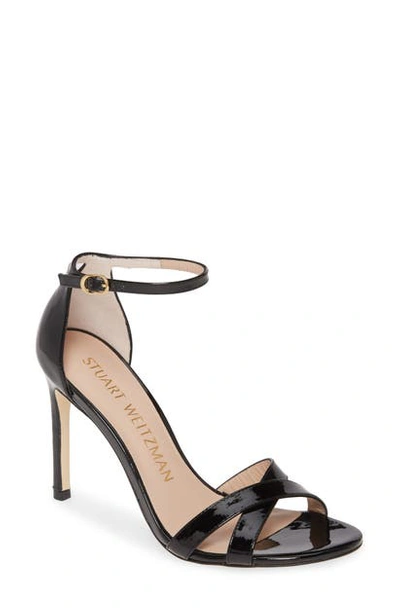 Shop Stuart Weitzman Nudistsong Ankle Strap Sandal In Black