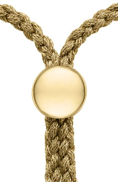 Shop Monica Vinader Petite Fiji Friendship Bracelet In Yellow Gold/ Gold