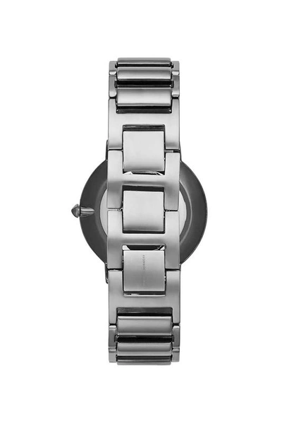 Shop Rebecca Minkoff Major Grey Ion Plated Tone Bracelet Watch, 35mm