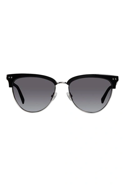Shop Rebecca Minkoff Tilden Cat Eye Sunglasses In Black