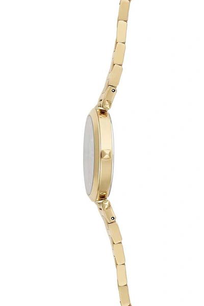 Shop Rebecca Minkoff Nina Gold Tone Bracelet Watch, 33mm In Black