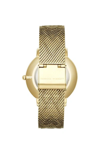 Shop Rebecca Minkoff Gold Mesh Designer Watch For Women | Major 35mm |  In Silver