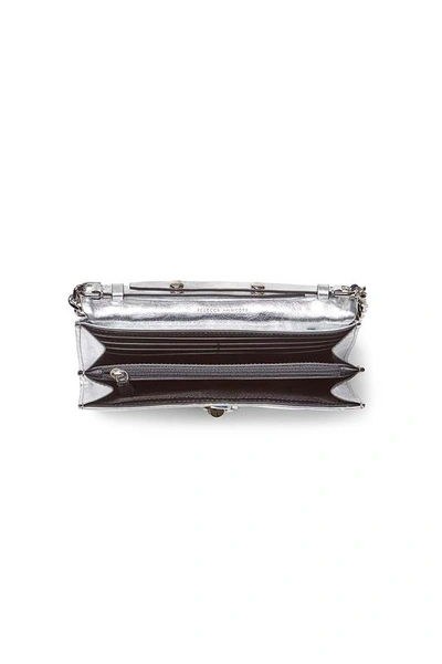 Shop Rebecca Minkoff Edie Wallet On Chain In Silver