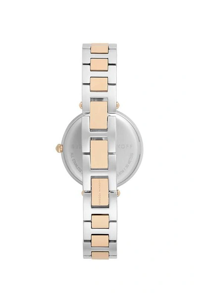 Shop Rebecca Minkoff Rose Gold And Stainless Women's Watch | Nina 33mm |  In Silver