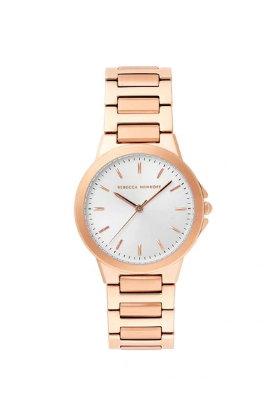 Shop Rebecca Minkoff Designer Rose Gold Watch | Cali 35mm Bracelet Watch |  In Silver