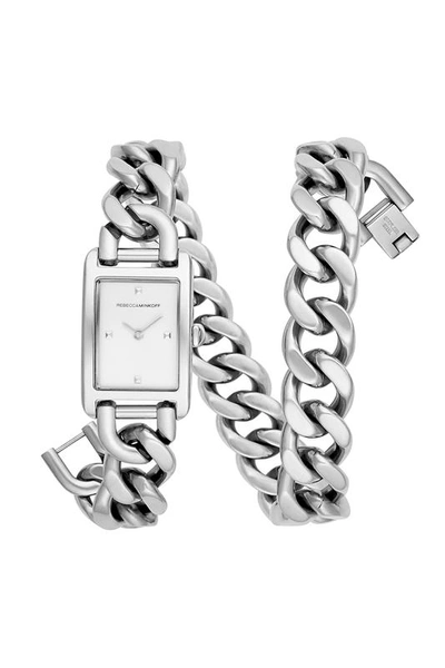 Shop Rebecca Minkoff Women's Chain Bracelet Watch | Silver Moment Watch |
