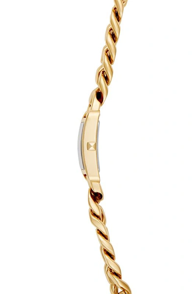 Shop Rebecca Minkoff Moment Gold Tone Chain Bracelet Watch, 19x30mm In Black