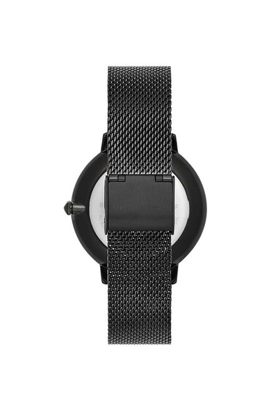Shop Rebecca Minkoff Major Black Tone Mesh Bracelet Watch, 38mm