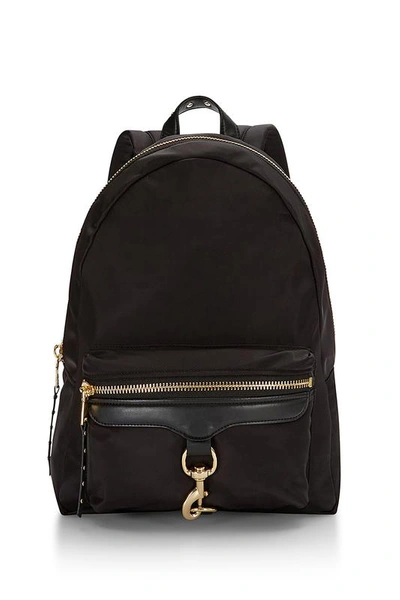 Shop Rebecca Minkoff Black & Gold Always On M.a.b Backpack |