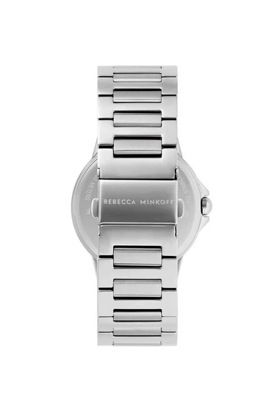Shop Rebecca Minkoff Cali Silver Tone Bracelet Watch, 36mm