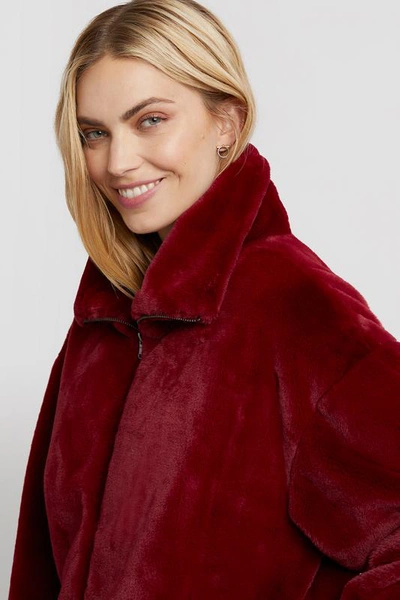 Shop Rebecca Minkoff Brigit Jacket In Burgundy