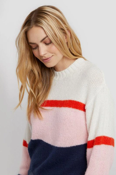 Shop Rebecca Minkoff Liliana Striped Sweater In Navy Multi