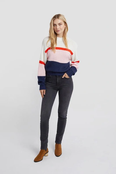 Shop Rebecca Minkoff Liliana Striped Sweater In Navy Multi