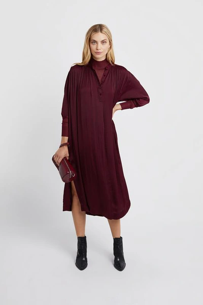 Shop Rebecca Minkoff Tina Dress In Burgundy