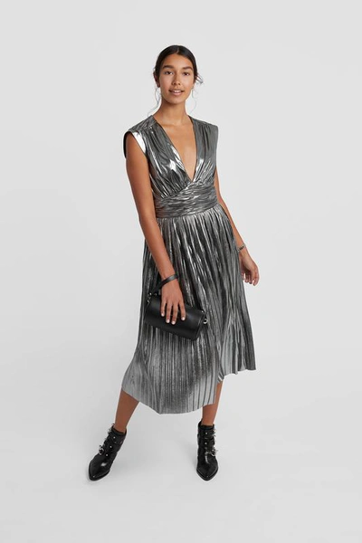 Shop Rebecca Minkoff Briella Dress In Silver